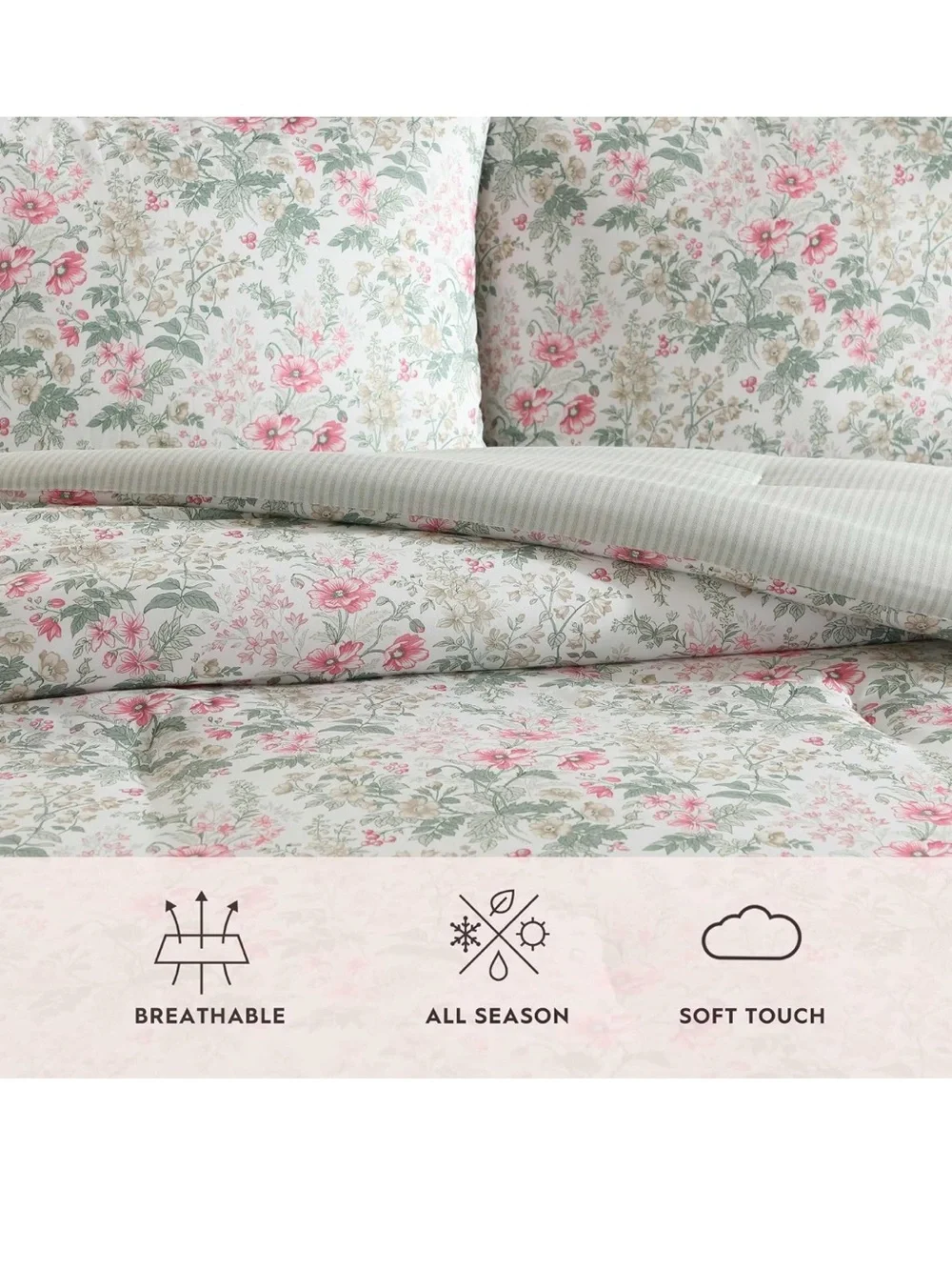 Laura Ashley - Twin XL Comforter Set, Bedding Set
